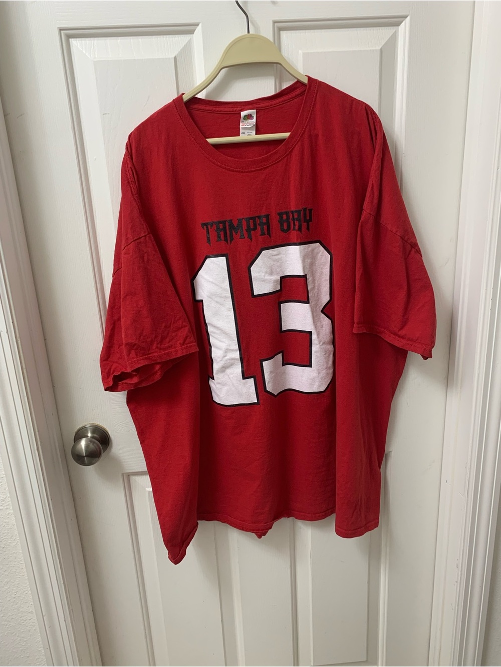 Fruit of the Loom Red Kids Graphic Tee with White Number 13